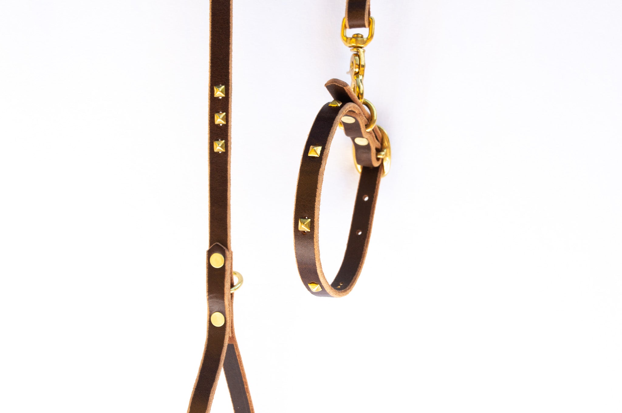 Teeny Tiny Leather Leash Collar Set